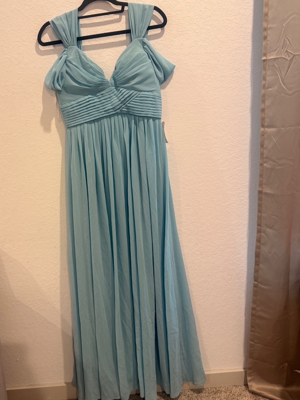 Soieblu Light Aqua Empire Waist Prom Dress